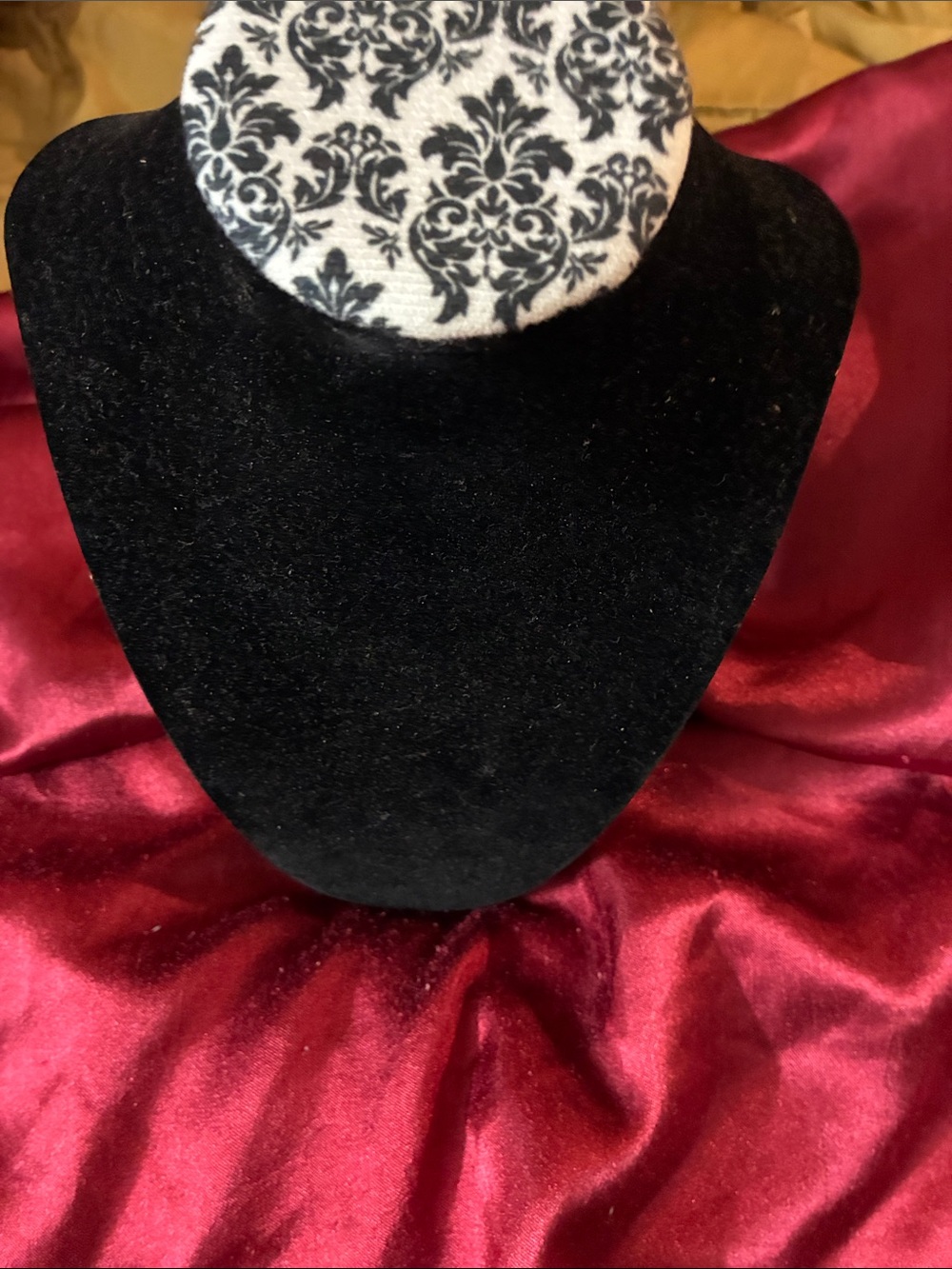 Black Velvet Necklace Display Bust - Jewelry Stand